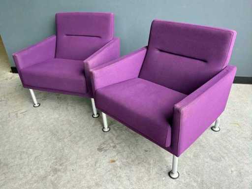 Coalesse Hightback Sidewalk Loungestoel (2x)