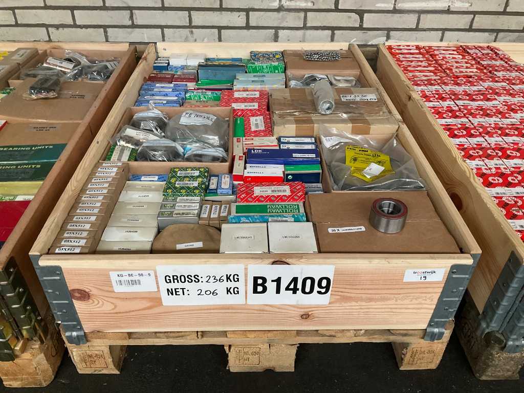 206kg (nett) bearings from FAG / KFB / INA and more (B1409)