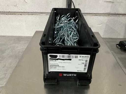 Würth 4.74 kg Borgveer enkel oog 5 x 85 in stapelbare bak