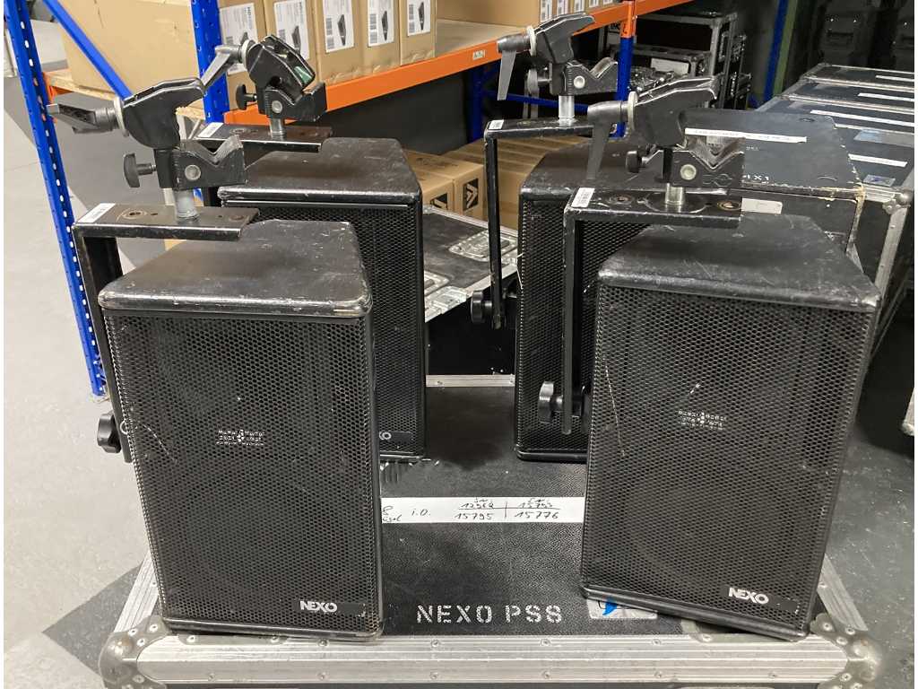 Nexo PS8 Set of 4 incl. Case, Flight Bar and Manfrotto Clamp (4x)