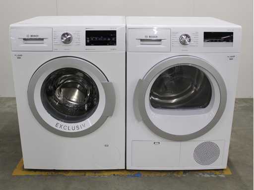 Bosch Series|6 SportsEdition EcoSilence Drive Exclusiv Washing Machine & Bosch Series|4 Exclusiv Dryer