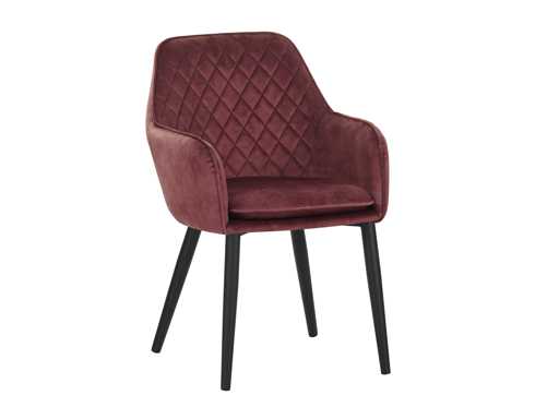 Colenis – Jay Essstuhl – Set von 6 – Rose – Samt – Samt – Samt – Mit Armlehne