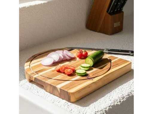 4Shine - deska do krojenia akacjowe D32x3 cm - Owalny - 4shine - Naczynia kuchenne (10x)