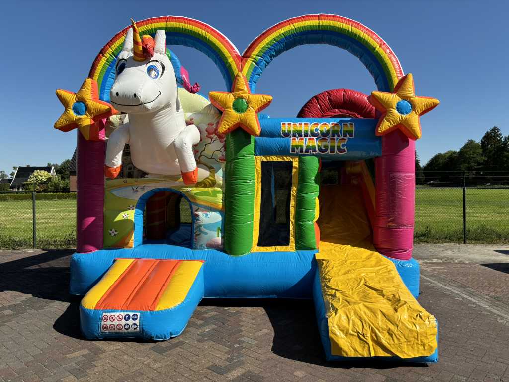 JB inflatables Multiplay bouncy castle Unicorn