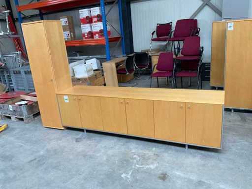 Dressoir en hoge kast beuken