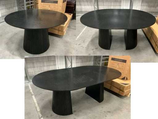 Japandi Collection Nola ausziehbarer Esstisch 75x120/160/200 cm schwarz