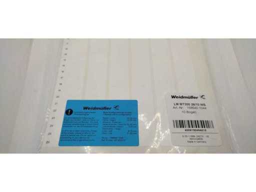 Weidmüller - LM MT300 26/10 WS - 1686401044 - Device marker / label 26 x 10 mm (1PU = 10 sheets)