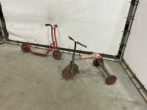 Kinderstep en driewieler