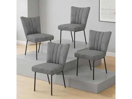 Set van 4 moderne eetkamerstoelen - GRUW