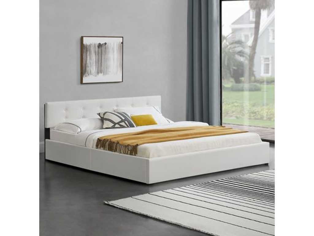 upholstered bed 180 x 200 cm with chest and slatted base