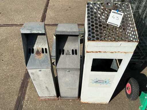 Afvalemmers & prullenbakken (3x)