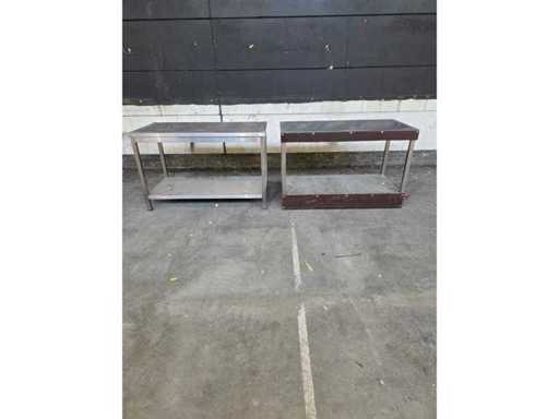 Masă de lucru din oțel inoxidabil (3x)