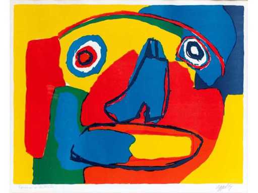 Karel Appel - Visage - litho - 1969
