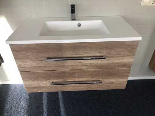 Arcqua - Bathroom furniture set Oak 90 cm