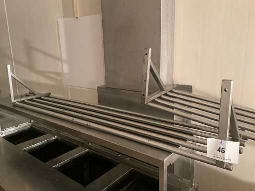 2x rack mural en acier inoxydable
