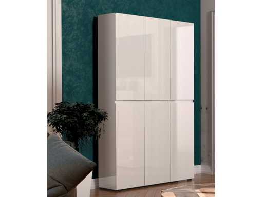 Shoe cabinet - white lacquered - 58 pairs