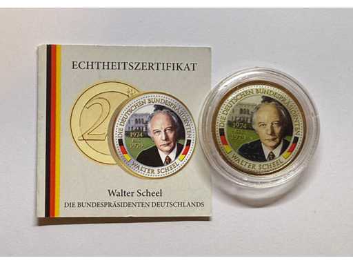 2 Euro Walter Scheel