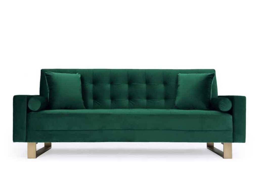 1 x canapé-lit vert velours