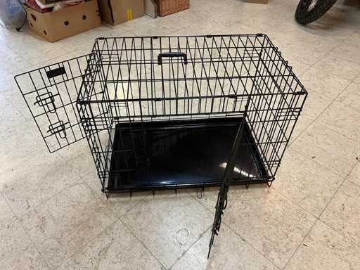 Foldable dog crate with double door (Medium) from Duvo+