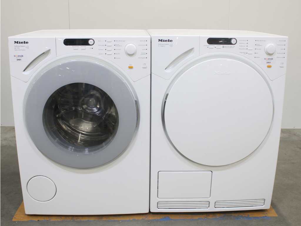 Machines à laver Miele W 1712 SoftCare System et sèche-linge Miele T 7748 C SoftCare System