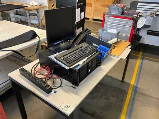 Desk with accessories