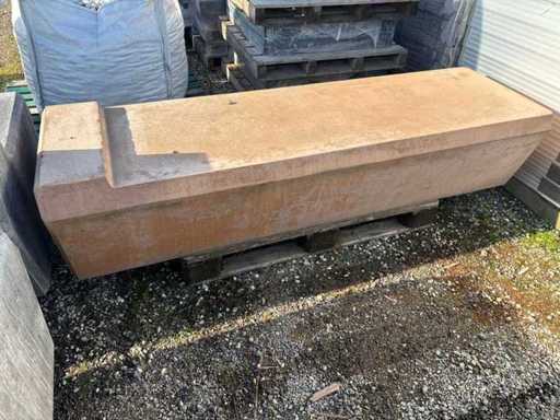 Zitbank beton - Roestbruin - 200 x 85 x 45 cm 