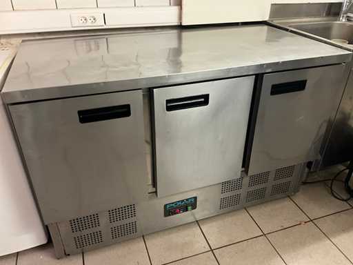 Polar SEC903 / G622-5 – Établi réfrigéré professionnel en acier inoxydable (3 portes)
