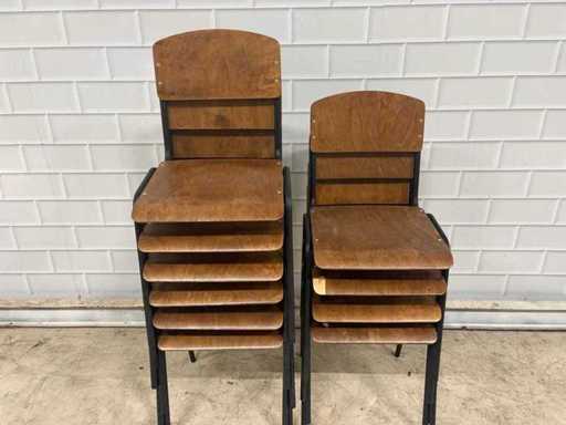  Stapelbaar - Kantinestoelen (10x)