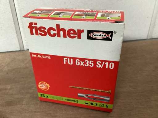Fischer 53332 ko?ek rozporowy 6x35 ze ?rub?, pude?ko 25 sztuk (128x)