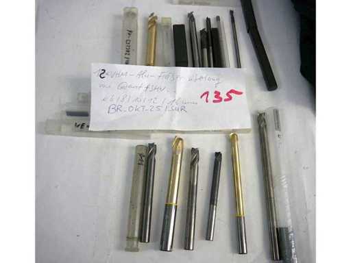 Garant - Assortiment de fraises en aluminium en carbure massif extra longues (D=6 à 16 mm) (12x)