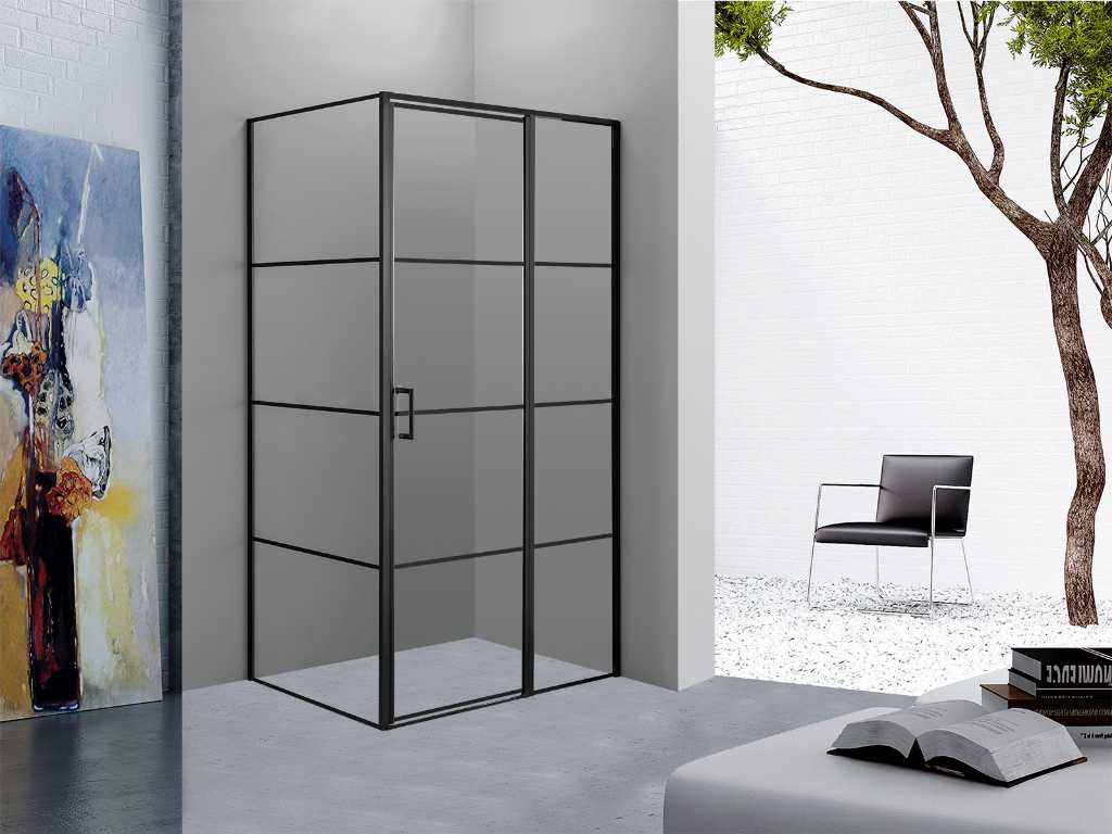 Square shower cubicle with door 90x140 cm NEW