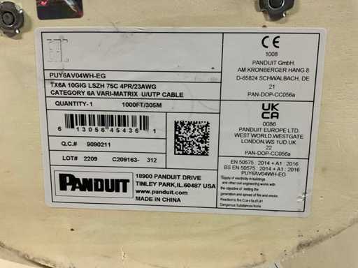 Câble Panduit PUY6AV04WH-EG Rolls UTP (18x)