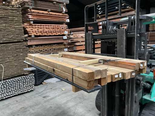 Grenen paal geschaafd - 180x6,8x6,8 cm (17x)