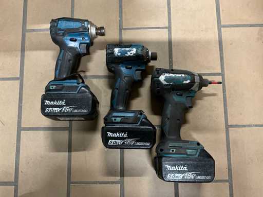 2021 Makita DTD153/171/172 accu slagschroevendraaier (3x)