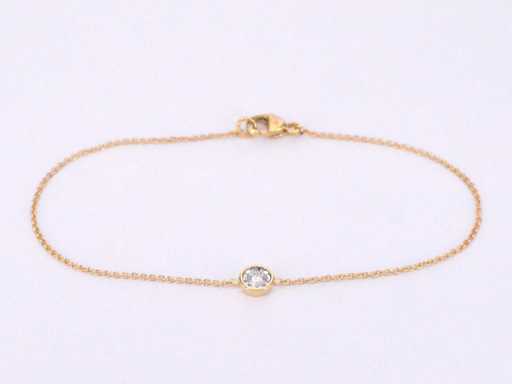 Gouden armband met diamant 0.10 carat