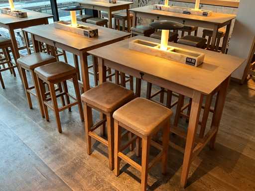 Cabins - Bar table with marble construction and lighting (2x)