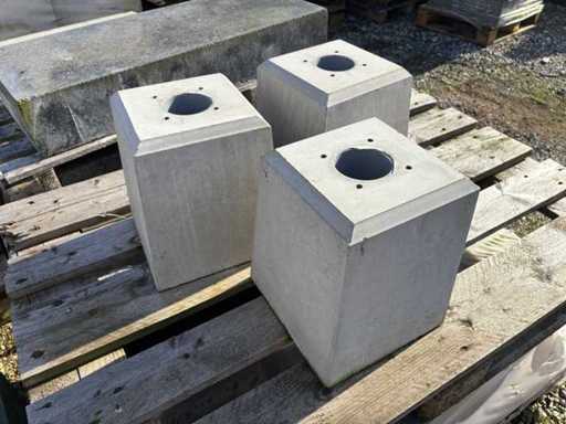 Concrete pier - Grey 23/20 x 21 x 29 - M8 c.c. 8 x 8 cm (15x)