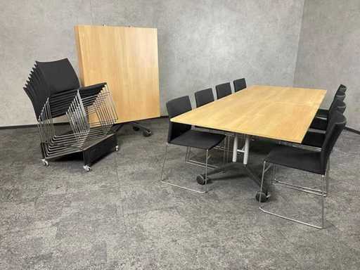 Connection - 8p Nestable, mobile meeting set 260x110