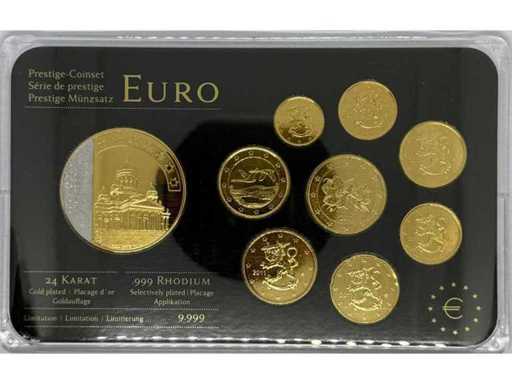 Finland Euro Prestige Coin Set – 24k verguld / .999 rhodium geplateerd – Limited Edition 9.999