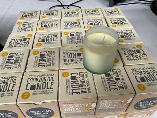 Fair Trade 100% Plantaardige kaars ‘Naked Soul’ van bak olie (50x)