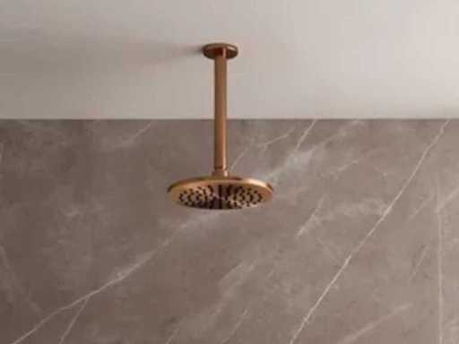 Brauer Copper Edition pvd Rain Shower 20cm with ceiling arm 20cm