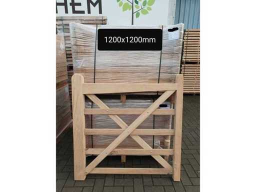 1x Weidepoort eik 1m20
