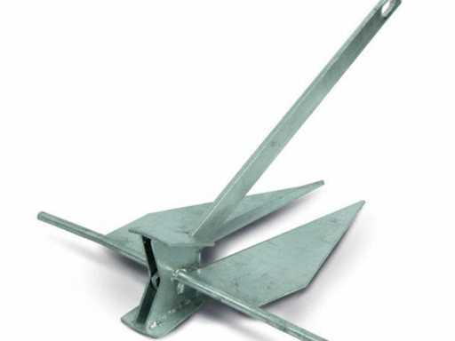 Ancre Sanguineti Danforth avec une cale haute galvanisée de 35 KG