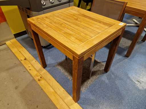 Table de jardin de collection de qualité fixe 70 x 80 cm avec pieds en bloc