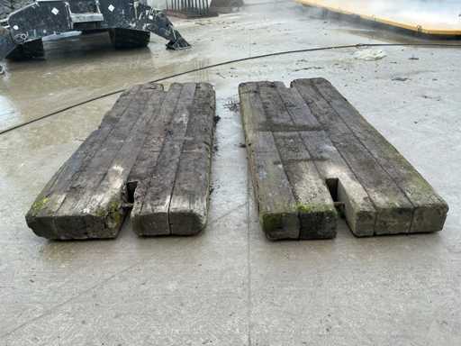 Rampe/plaque de support pour grue (2x)