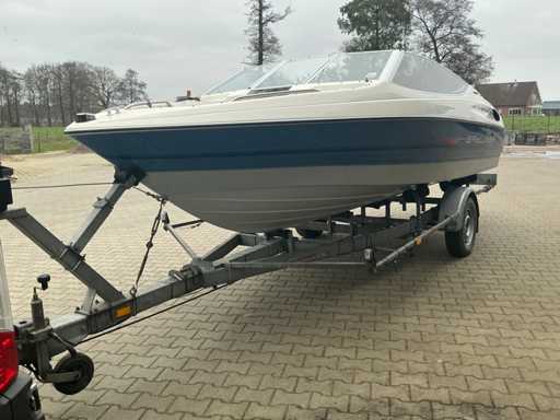 1992 Bayliner V6 Capri 4.3 Sportcruiser boot met 2003 Kalf KBE kiep boottrailer