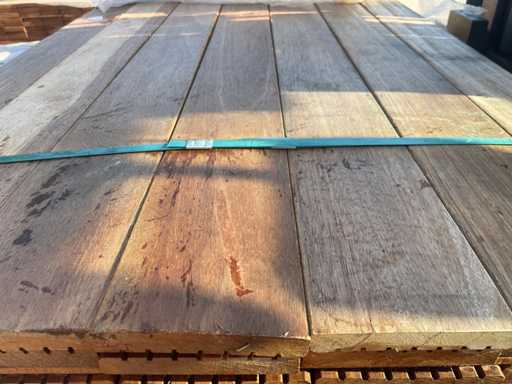 Terrassendielen aus Teakholz Guyana 1550x140x25mm (161x)