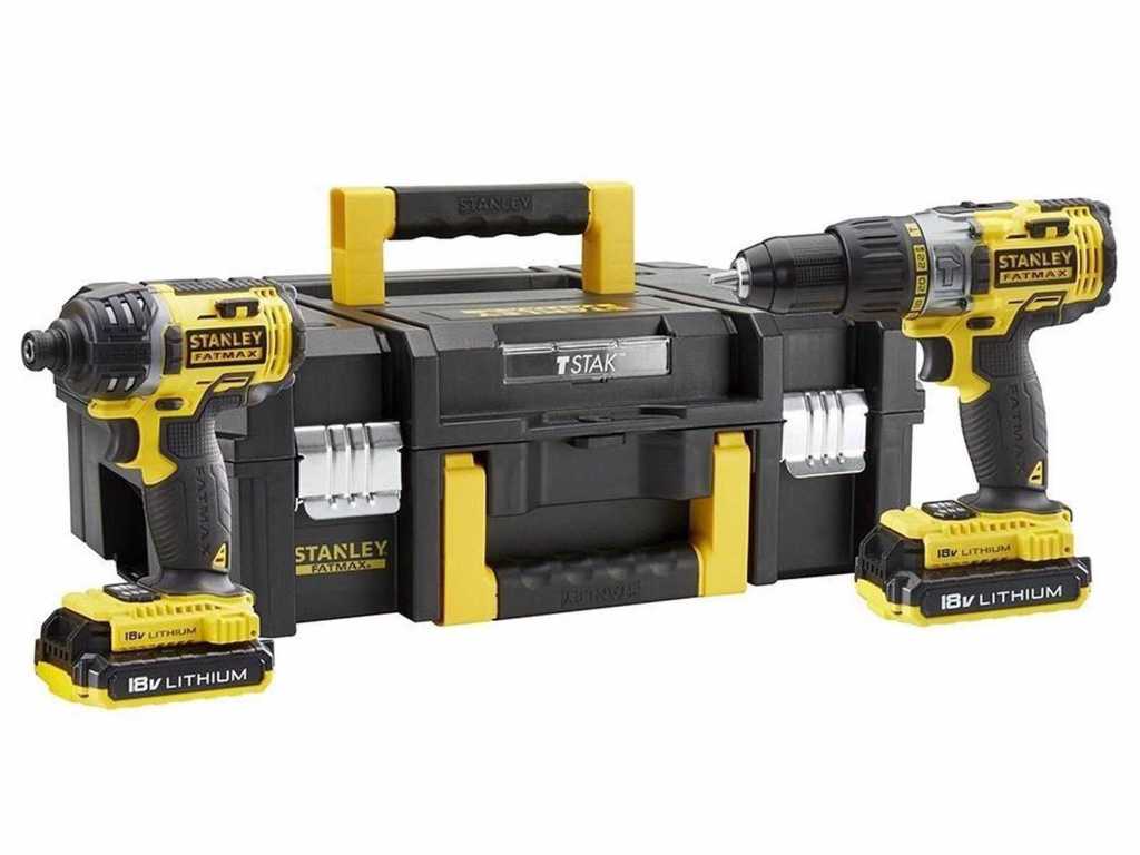 Stanley FatMax - FMCK463D2T-QW - Set trapano avvitatore, 5 pezzi