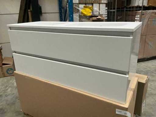 Lucido Base 120 Mobili da bagno bianchi alta lucida