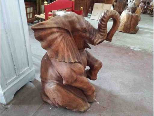 Hand-carved elephant
